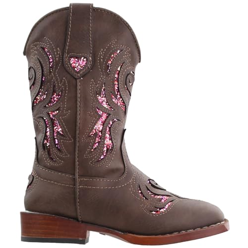 Image of ROPER Kids Girls Glitter Breeze Square Toe Casual Boots Mid Calf
