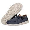 HEYDUDE - Men's Wally Washed Canvas - Casual Slip-On Shoes - Moccasin Style, Navy, 7 UK #2