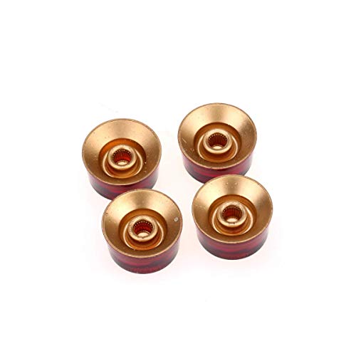 Imperial Inch Size Control Speed Knobs For Usa Made Les Paul Style Electric Guitar (Set Of 4) (Amber) #TOP2