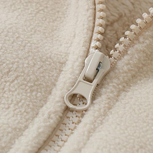 Youth P𝐨lar Fleece Zip Jackets Girls S𝐡erpa Fuzzy Casual Outwears Boys Long Sleeve Shaggy Warm Thick Unisex Coat3