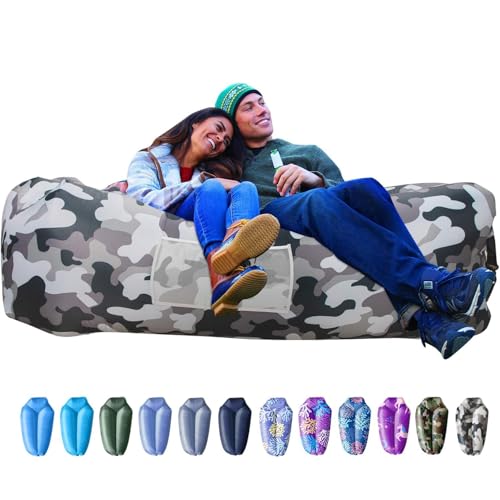 AlphaBeing Inflatable Lounger - Best Air Lounger for Travelling, Camping, Hiking - Ideal Inflatable Couch for Pool and Beach Parties - Perfect Air Chair for Picnics or Festivals