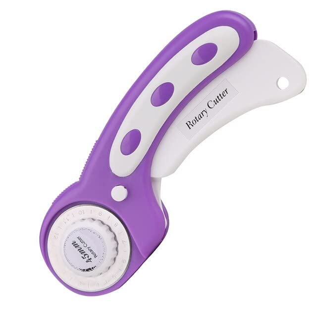 Miusie 1 Pc 45mm Rotary Cutter Multicolor Fabric Cutter Diy Handmade For Patchwork Sewing Quilting And Leather Cutting Work - Cutting - - (Color: Purple)