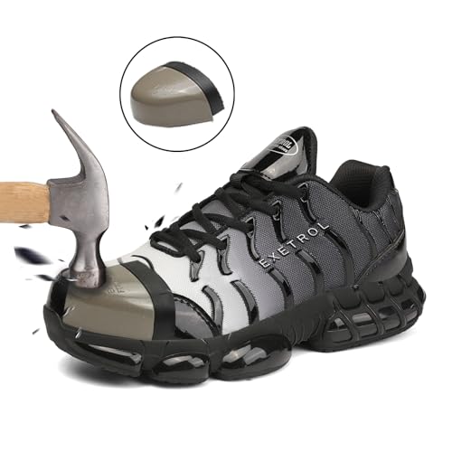 Steel Toe Shoes for Men Women Indestructible Composite Toe Safety Sneakers Wide Non Slip Comfortable Lightweight Air Cushion Work Shoes Zapatos de Trabajo para Mujer Hombres3