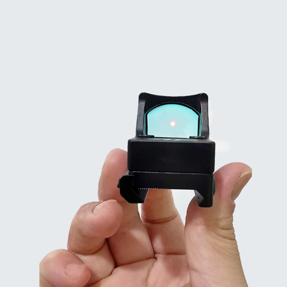 Aluminium Mini Red Dot Reflex Sight (Adjustable Collimator) with Side Switch For 20mm Rail