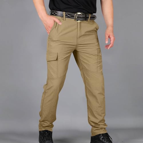 Mens Lightweight Quick Dry Tactical Pants Casual Multi-Pocket Combat Cargo Pants Outdoor Hiking Camping Fishing2