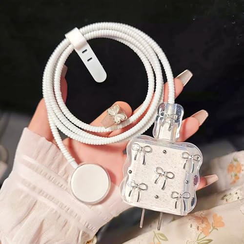 Idée cadeau accessoire de charge : protection de câble iPhone et iWatch nœud papillon - 4