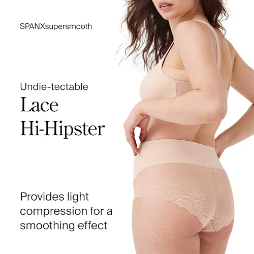 Image of SPANX SPANXsmooth Undie-tectable Lace Hi-Hipster - Comfortable Core Control - Lace Shapewear - No Visible Panty Lines