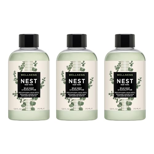 NEST New York Reed Diffuser Liquid Refill Bundle,...