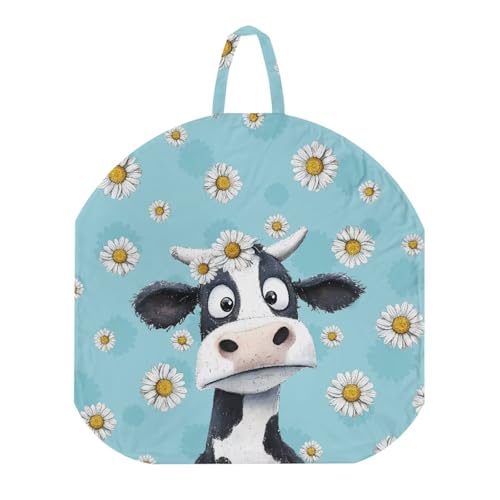 Voxugoniy Newborn Lounger Cover, Cow Removable Soft Newborn Lounger Cover Comfortable Baby Lounger Slipcover Waterproof Stretchy Cover for Infant Lounger Pillow