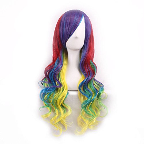 Fashion Women's Cosplay Wig Hair Wig Long Curly Costume Party Full Wigs Heat Resistant Wig Color Gradient