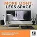 Lustrat LED Desk Lamp - Minimalistic Office Desk Lamp - Rechargeable Lamp with Bed, Study, and Work Desk Light Modes - Portable Table Desk Lamp for Back to School and Work from Home Set-up - Silver