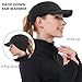 GADIEMKENSD Winter Running Hats Reflective Fleece Ponytail Hat for Women Baseball Caps with Earflap Drop Down Ear Warmer Mens Skull Cap Beanie with Visor Cold Hat for Outdoor Hiking Snow Ski Black