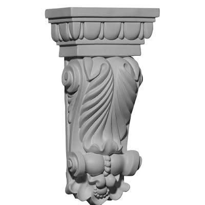 Ekena Millwork COR05X02X09CO 5-Inch W x 2 5/8-Inch D x 9 3/4-Inch H Colton Leaf Corbel