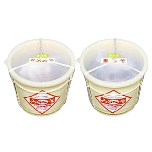 麦みそ・玄米みそセット(各1.5kg樽、箱入り)|味噌 調味料 産地直送 グルメ ギフト [0343]