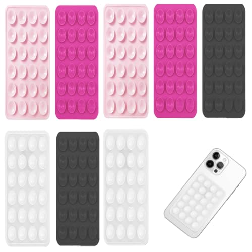 GNALIA Ventosa Móvil 4 Piezas, Soporte Adhesivo Para Selfies Y Videos, Negro Blanco Rosa Fuerte Rosa Claro, Tamaño Estándar