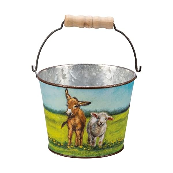 Primitives by kathy rustic farmhouse theme featuring farm friends decorative bucket set  urban country home decor