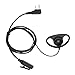 Yolipar Single-Wire Earpiece Surveillance Kit Compatible with BaoFeng, BTECH, Kenwood, Arcshell AR-5 Walkie Talkie with PTT Mic D-Shaped Clip-Ear Headset