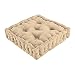 Collections Etc Tufted Padded Boosted Cushion and Support - Plush Seating for Chair with Carrying Handle, Natural