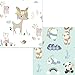 Babyspielmatte Faltbarer XPE-Schaum Pädagogischer Kinderteppich Weiche Krabbelunterlage Wendbar Wasserdicht Faltbar Tragbar Extra Große Dicke Spielmatte 200×180×1CM (DEER AND PANDA)