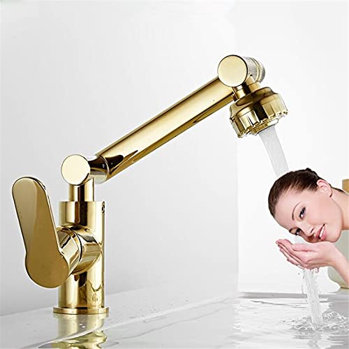 Mitigeur de salle de bain en or de haute qualité pour vasque - 2
