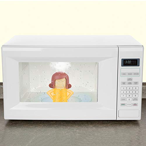 Image of Angry Mom Microwave Cleaner - Angry Mom Mad Creay Mama Microwave Oven Cleaner High Temperature Steam Cleaning Equipment Tool Easily Crud Steam Cleans Add Vinegar and Water for Kitchen (Yellow)