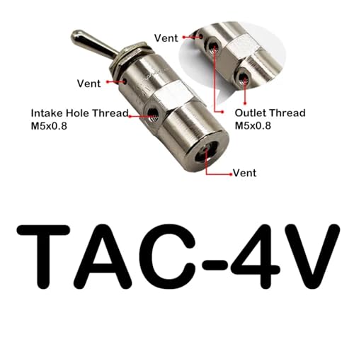 Válvula de botón neumática compacta TAC-4V, un componente mecánico de alta durabilidad 3