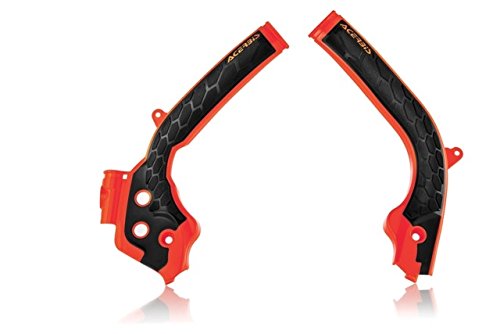 Acerbis X-Grip Frame Guards Orange/Black Compatible with KTM 85 SX 2013-2017 - 2449525225 by Acerbis - Image 2