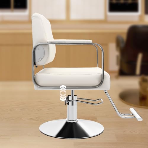 Image of Salon Chair,Salon Chair for Hair Stylist with Height Adjustment,360 Rotatable Barber Chair for Barber Store,Beauty Salons,Spas