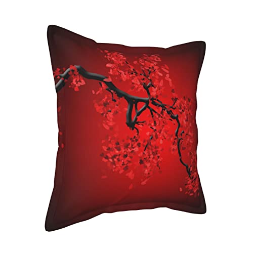 Housse de coussin en cuir de luxe brodé fleur de cerisier 45x45 - 3
