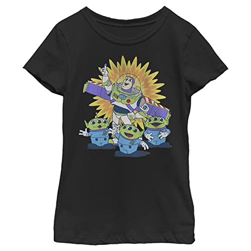 Image of Girl's Toy Story Buzz Lightyear and Aliens T-Shirt
