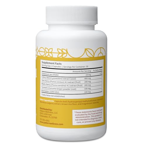 Image of Pattern Wellness Uric Acid Support Supplement - 120 Veggie Capsules | Supports Uric Acid Balance & Joint Wellness - Herbal Formula - 3rd Party Lab Tested