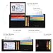 GERUOLA Wallet for Men-Genuine Leather RFID Blocking Bifold Stylish Wallet American Flag Wallet With 2 ID Window (Black)