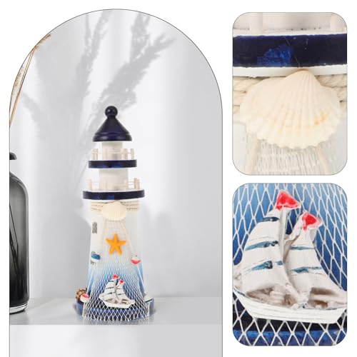 Décor de coquillage côtier et phare de plage océan pour mur