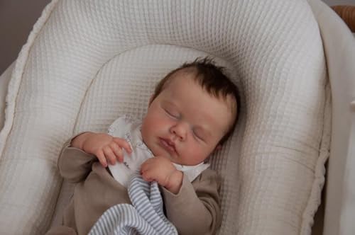 Zero pam Reborn Baby Puppen 20 Zoll Reborn Baby Puppe Weicher Stoff Körper Schlafende Realistische Neugeborene Puppe Mit Haar Lebensechte Puppe Ab 2 Jahre Mit Zubehör – Bild 7
