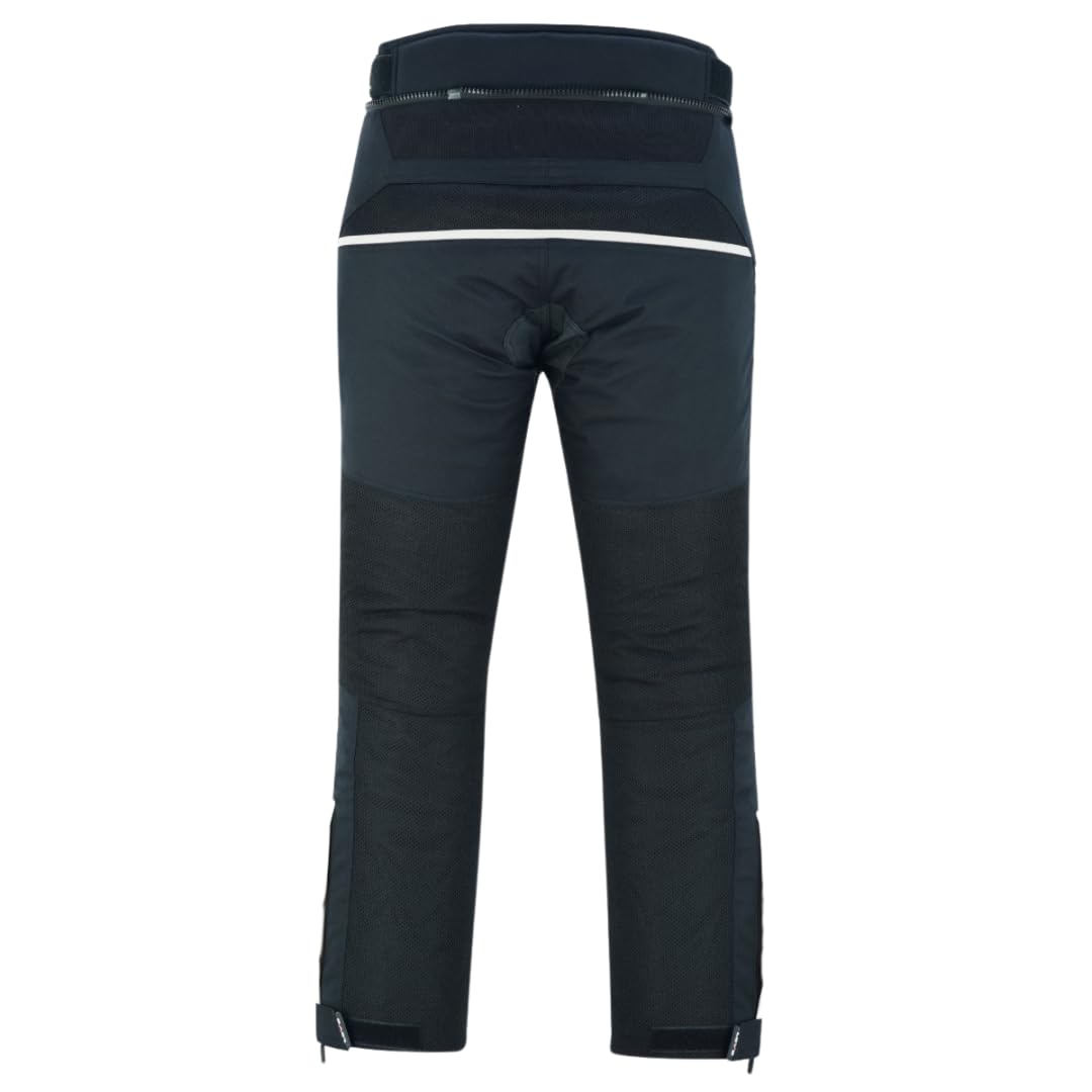 Pantalon d'été unisexe perforé noir, Noir / Gris, XXL