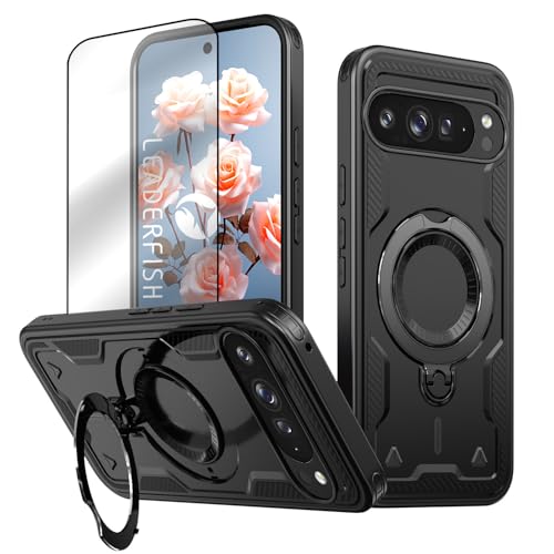 LEADERFISH y360°] cp X^htzfor Google Pixel 9 Pro XL P[X MagSafeΉ +KXtB X^h @\ wh~ }OZ[tΉ ČRMILKi ϏՌ ԍڃz_[ sNZ9