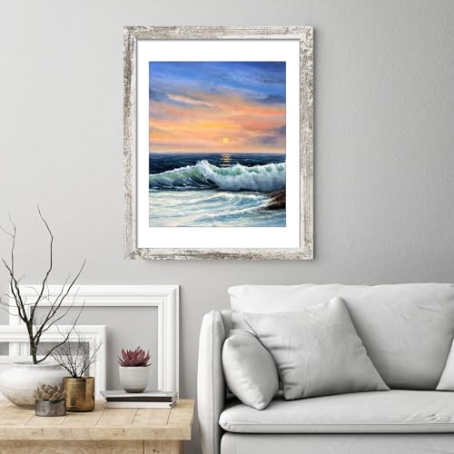 Image of LUCKYLIFE 18x24 Frame in Distressed White, Gallery Frame for Wall Mounting, 2 Pack