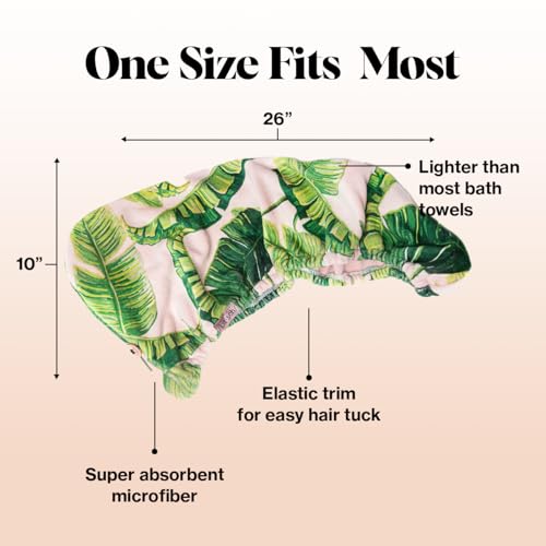 Pink Dot: Kitsch Microfiber Hair Towel Wrap For Women- Hair Turban For Drying Wet Hair- Super Absorbent & Ultra Soft (Pink Dot)