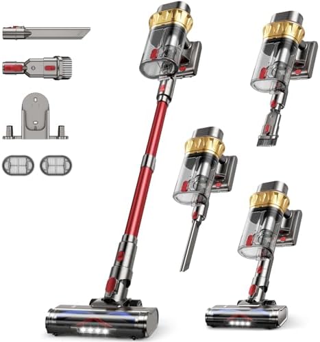 650W Cordless Vacuum Cleaner with 55KPa Flagship Suction, 75-Min ...
