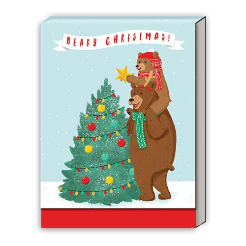 Image of Punch Studio Christmas Bear Christmas Pocket Notepad (36770)