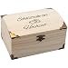 Geschenke 24 Schatzkiste zur Hochzeit mit Gravur ohne Personalisierung I 18x12x10 I Hochzeitsgeschenk für Brautpaar I Idee für Geldgeschenk I Originelle Verpackung I Geschenkidee für Hochzeitspaar