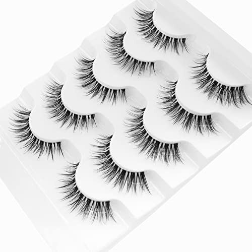 Veleasha WISPY LASHES-G2 5D Faux Mink Lashes 100% Handmade Luxurious Fake Eyelashes Lightweight Fluffy False Eyelashes 5 Pairs Pack thumb #4