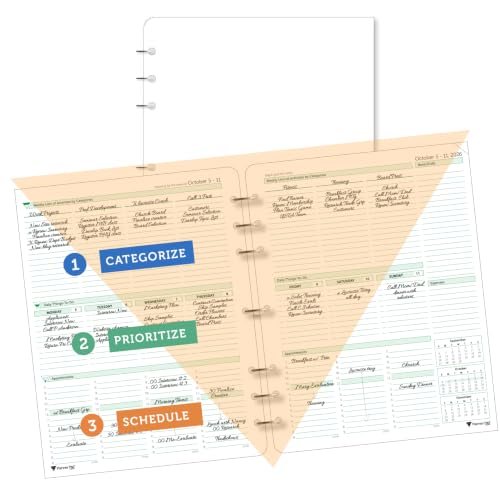 Planner Pad Organizador de embudo de 8 1/2 x 11 para gestionar prioridades sin estrés