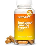 Nutradora Emergency Elderberry Capsules for Women and Men - Immune Boosters for Adults with Zinc,...