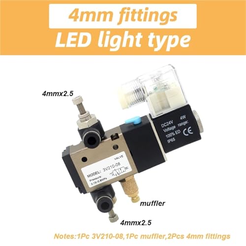 Vanne électromagnétique pneumatique 3V210-08 pour commande de vérin - 3