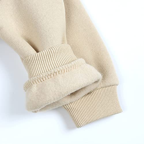 Kids Boys Girls Solid Color Sweatshirt Children Long Sleeve Crewneck Pullover Fleece Lined Tops 6M-7Y4