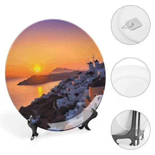 Plato decorativo de porcelana Bone China de 7 pulgadas miniatura 4
