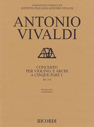 Concerto RV 813 for Violin and Strings in Five Parts: Critical Edition Practical Series Score 19.99 Subscriber Price