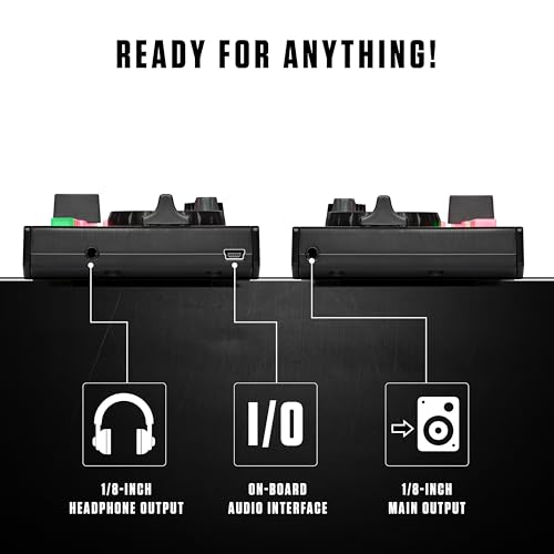 Image of Numark DJ2GO2 Touch Compact DJ Controller | Portable, 2-Deck, DJ Mixer, Touch-Capacitive Wheels, Integrated Audio Interface, and Serato Lite, Gen 3