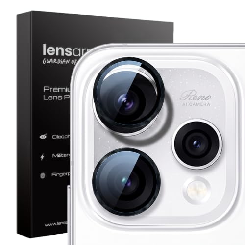 Image of Lensarmor Compatible with OPPO Reno 15 Black Camera Lens Protector - Premium 9H Tempered Glass, Anti-Reflective Coating, Military-Grade Protection & Case-Friendly Design